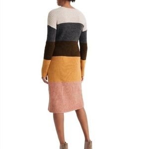 Colorblock Midi Sweater Dress in Coziest Yarn